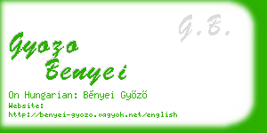 gyozo benyei business card