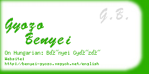 gyozo benyei business card